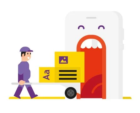 Icon in the style of the cartoon. Isolated object on white background. Vector Stock Illustration