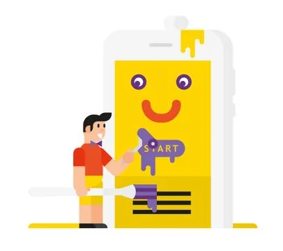 Icon in the style of the cartoon. Isolated object on white background. Vector Stock Illustration