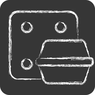Icon Styrofoam. related to Waste Sorting symbol. chalk Style. design editable Stock Illustration