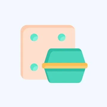 Icon Styrofoam. related to Waste Sorting symbol. flat style. design editable Stock Illustration