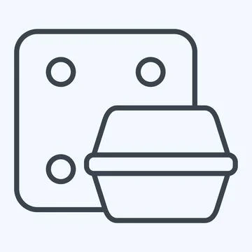Icon Styrofoam. related to Waste Sorting symbol. line style. design editable Stock Illustration