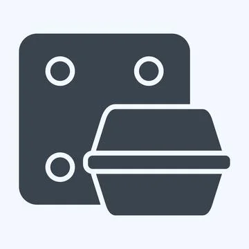 Icon Styrofoam. related to Waste Sorting symbol. glyph style. design editable イラスト素材