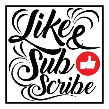 The Icon Like &amp; Subscribe Created vector art image illustration Stock Illustration