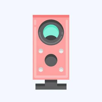 Icon Subwoofer. suitable for Computer Components symbol. flat style. simple d Illustrazione stock