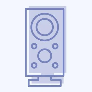 Icon Subwoofer. suitable for Computer Components symbol. two tone style. simp Stock Illustration