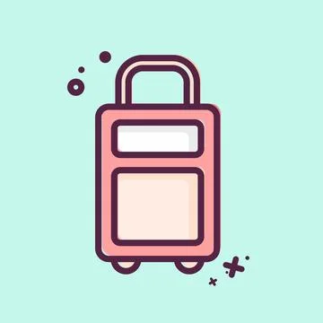 Icon Suitcase. related to Eid Al Adha symbol. MBE Style. simple design edit.. Stock Illustration