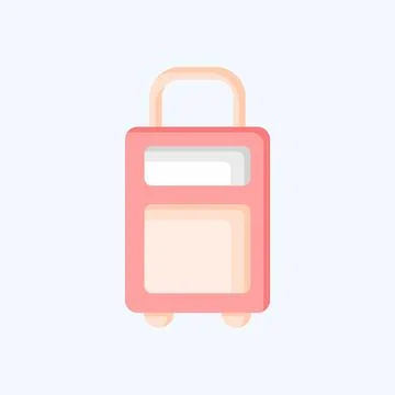 Icon Suitcase. related to Eid Al Adha symbol. Flat Style. simple design edi.. Stock Illustration