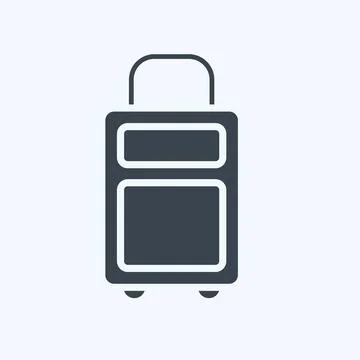 Icon Suitcase. related to Eid Al Adha symbol. glyph style. simple design ed.. Stock Illustration