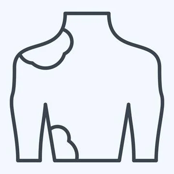 Icon Sun Burn. related to Spf and Sun symbol. line style. design editable Stock Illustration