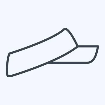 Icon Sun Cap. related to Spf and Sun symbol. line style. design editable Stock Illustration