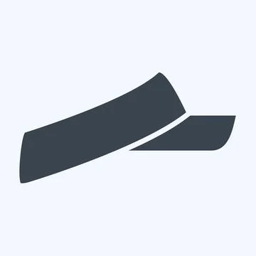 Icon Sun Cap. related to Spf and Sun symbol. glyph style. design editable Stock Illustration
