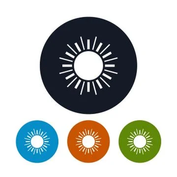 Icon sun with rays , vector illustration Stock-Illustration