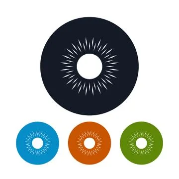 Icon sun with rays , vector illustration 스톡 일러스트