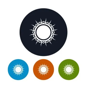 Icon sun with rays , vector illustration Stock Illustration