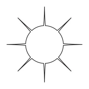 Icon of the sun. A simple illustration without pouring. Vector graphics Stock Illustration