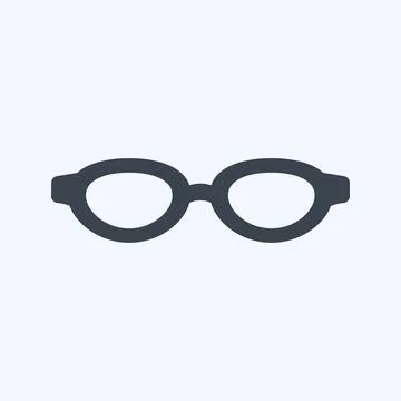 Icon Sunglasses. suitable for men accessories symbol. glyph style. simple des Illustrazione stock