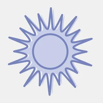 Icon sunny. Weather elements symbol. Icons in two tone style. Good for prin.. Stock Illustration