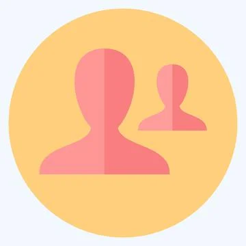 Icon Supervisor Account - Flat Style - Simple illustration,Editable stroke Illustrazione stock
