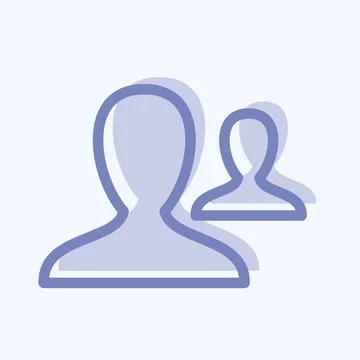 Icon Supervisor Account - Two Tone Style - Simple illustration,Editable strok Illustrazione stock