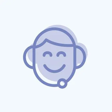 Icon Support. suitable for Feedback symbol. two tone style. simple design edi Stock Illustration