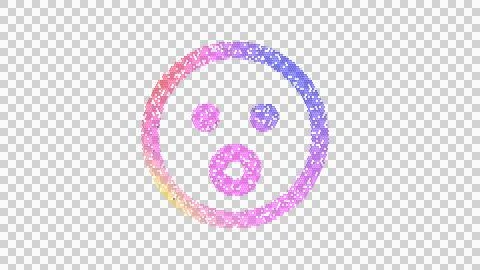 Icon surprise is made up of LED square shapes. There are bright diodes and there Stock Illustration