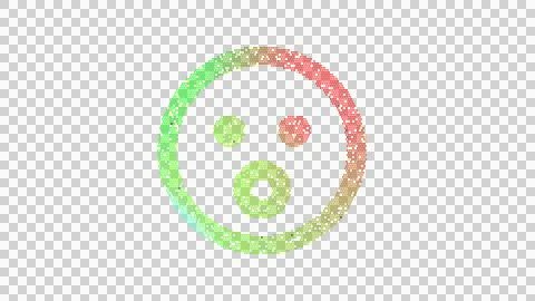 Icon surprise is made up of LED square shapes. There are bright diodes and there Stock Illustration