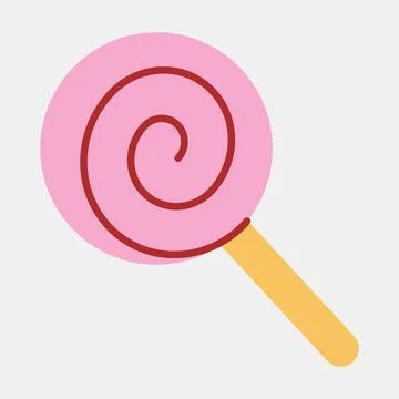 Icon sweets. Illustration of halloween elements. Icon in flat style. Illustrazione stock