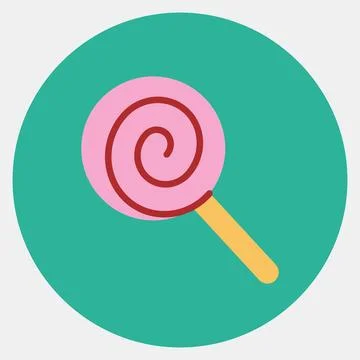 Icon sweets. Illustration of halloween elements. Icon in color mate style. Stock Illustration