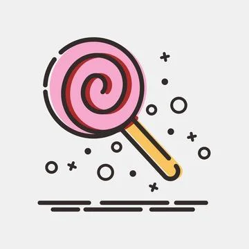 Icon sweets. Illustration of halloween elements. Icon in MBE style. Stock Illustration