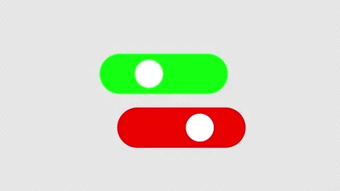On Off Icon switch buttons concept icon animation with alpha channel 動画素材 310534024