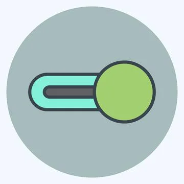 Icon Switch On. suitable for web interface symbol. color mate style. simple d Ilustración de archivo