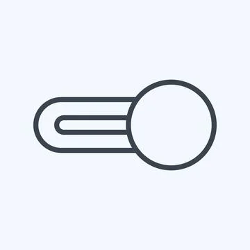 Icon Switch On. suitable for web interface symbol. line style. simple design  Ilustração Stock