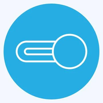 Icon Switch On. suitable for web interface symbol. blue eyes style. simple de Stock Illustration