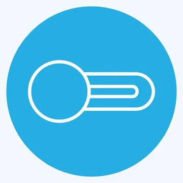 Icon Switch Off. suitable for web interface symbol. blue eyes style. simple d Stock Illustration