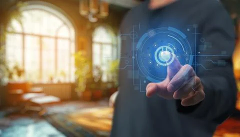 An icon symbol of an on and off button, featuring a circular design with a .. Stock Photos