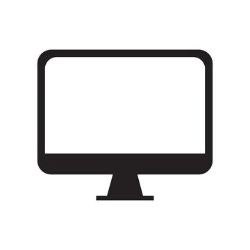 Icon symbol computer line icon symbol on white background.business technology Stock Illustration