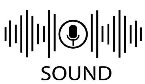 An icon symbol microphone button audio wave music sound vector illustration Stock Illustration