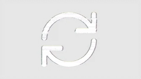 Icon sync is distorted. Glitch. Noise, chromatic aberration, geometric Stock Footage 304799684