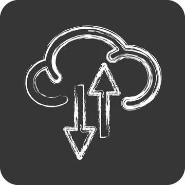 Icon Sync. suitable for Startup symbol. chalk Style. simple design editable.. Stock Illustration