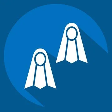 Icon System Storage. related to Adventure symbol. long shadow style. design.. Stock Illustration