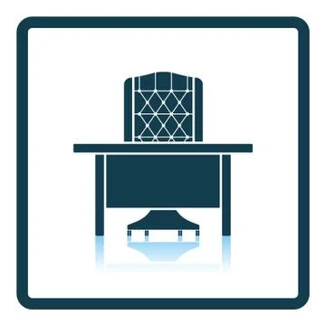 Icon of Table and armchair Stock Illustration