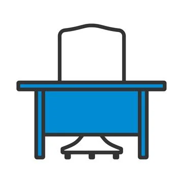 Icon Of Table And Armchair Stock Illustration