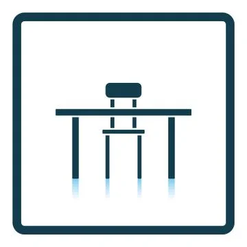 Icon of Table and chair Stock Illustration