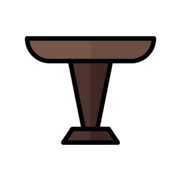 Icon table flat line style pixel perfect. Stock Illustration