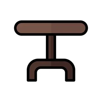 Icon table flat line style pixel perfect. Stock Illustration