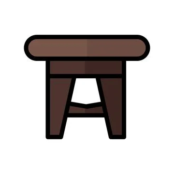 Icon table flat line style pixel perfect. Stock Illustration