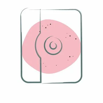 Icon Tablet Case. related to Computer symbol. Color Spot Style. simple desi.. Stockillustratie