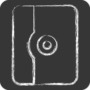 Icon Tablet Case. related to Computer symbol. chalk Style. simple design ed.. Stockillustratie