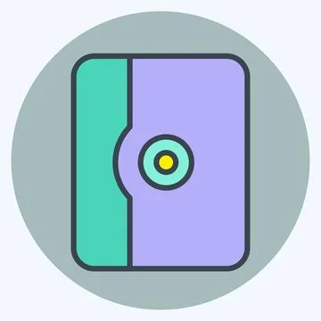 Icon Tablet Case. related to Computer symbol. color mate style. simple desi.. Stock Illustration