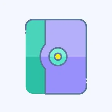 Icon Tablet Case. related to Computer symbol. doodle style. simple design e.. Stock-Illustration